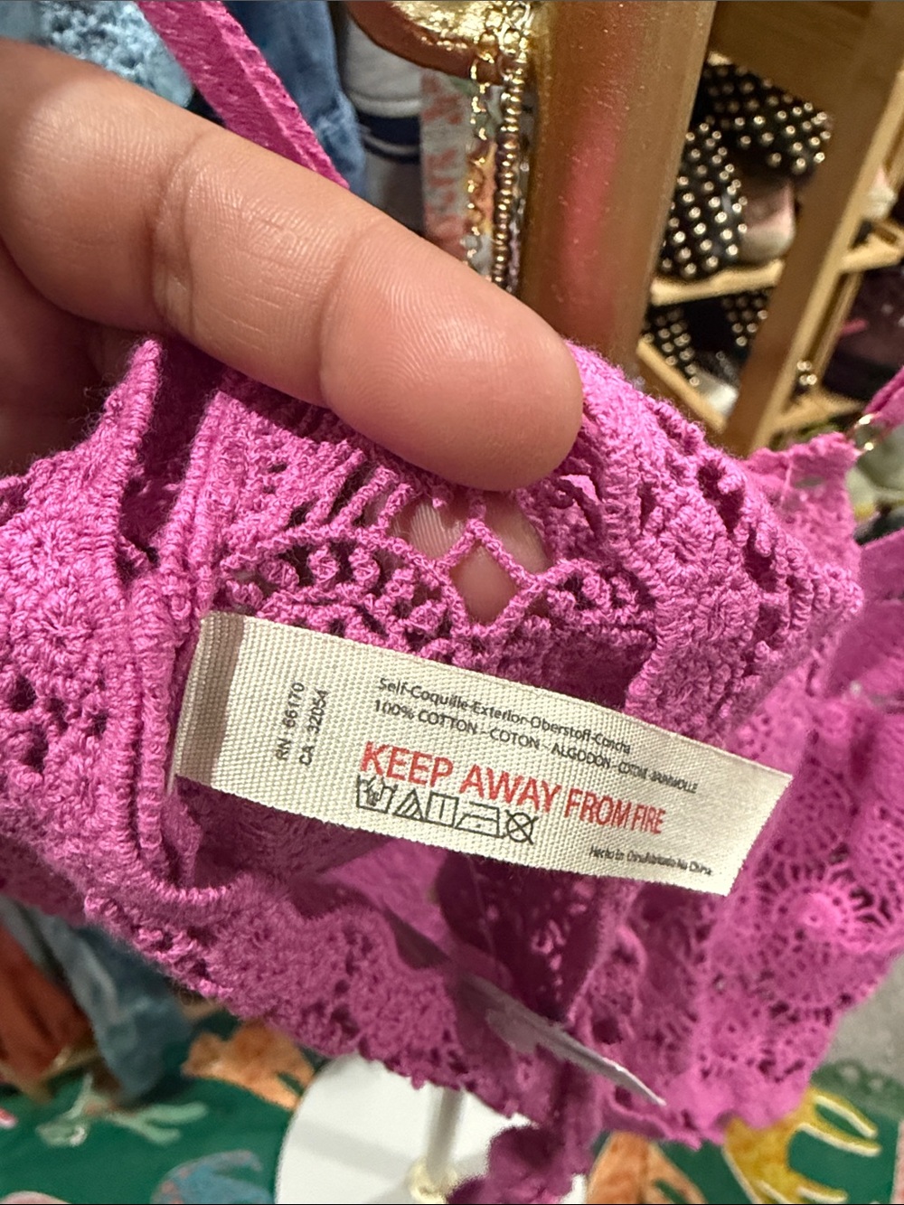 INTIMATELY FREE PEOPLE MEDIUM WALK THIS WAY CROCHET TOP - Picture 5 of 5